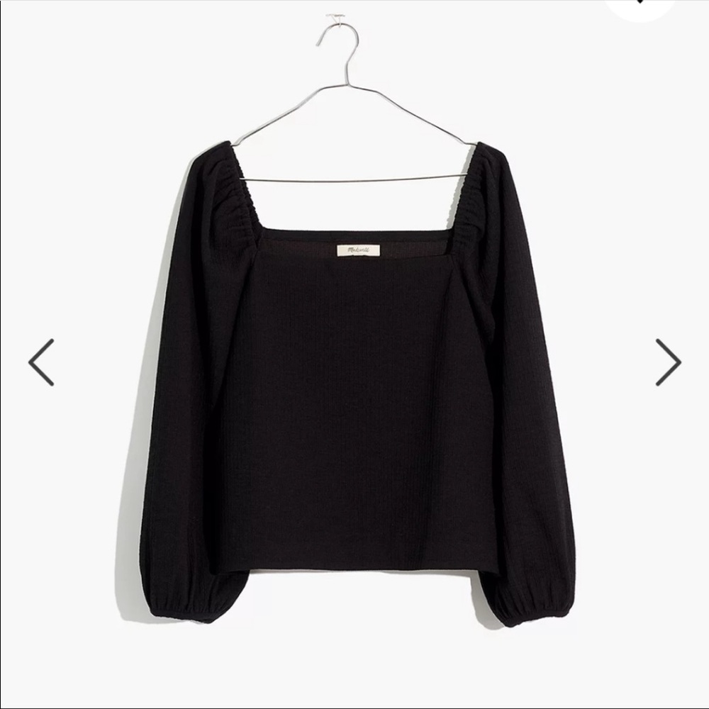 Madewell 🆕️ Crepe Squareneck Puff Sleeve Top Small